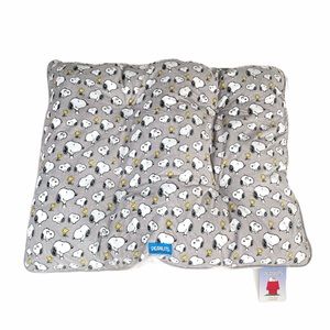 Peanuts Snoopy and Woodstock Pet Bed, Gray, White
